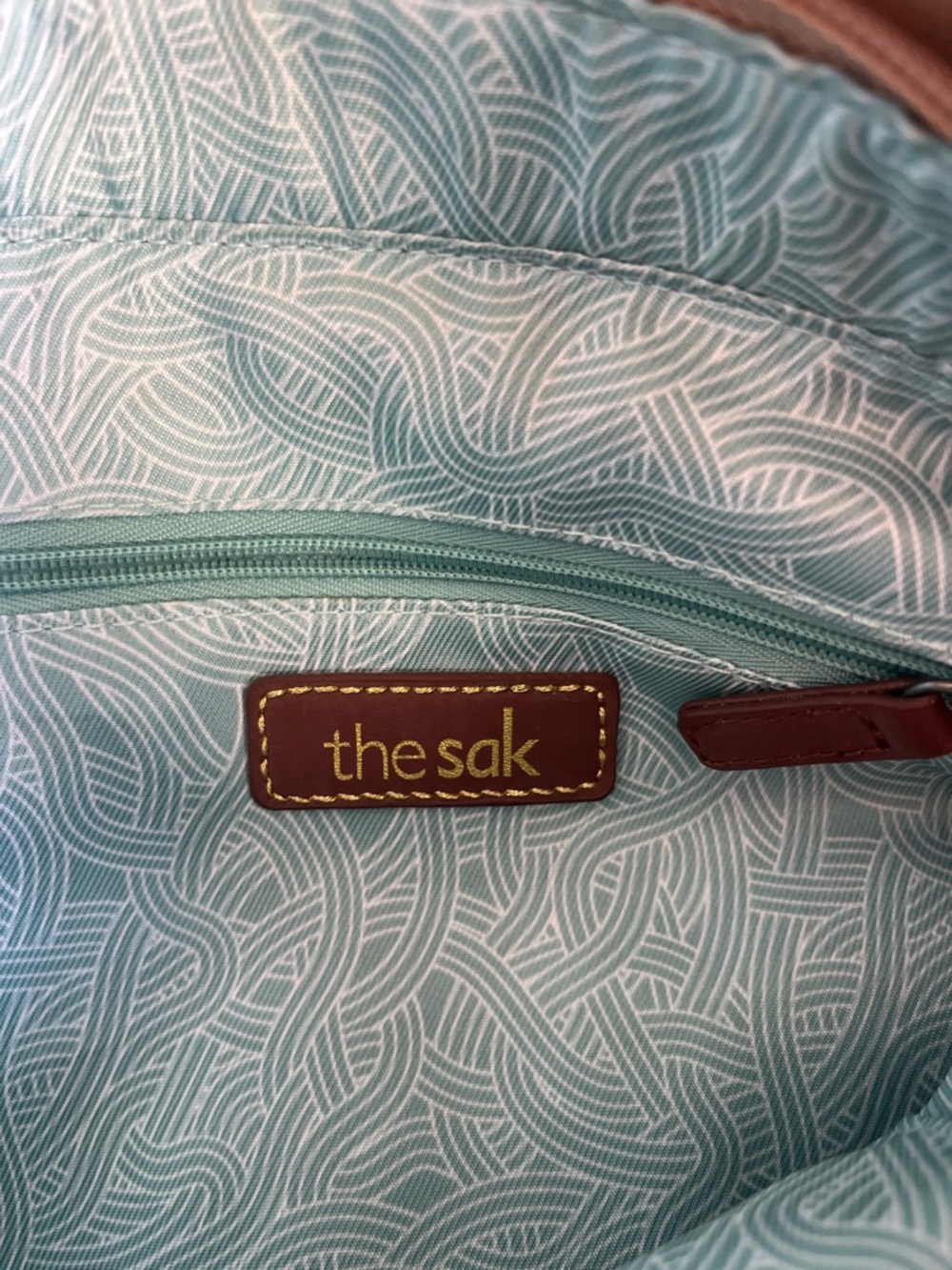 The Sak Tan Leather Floral-Panel Shoulder Bag - Picture 2 of 5